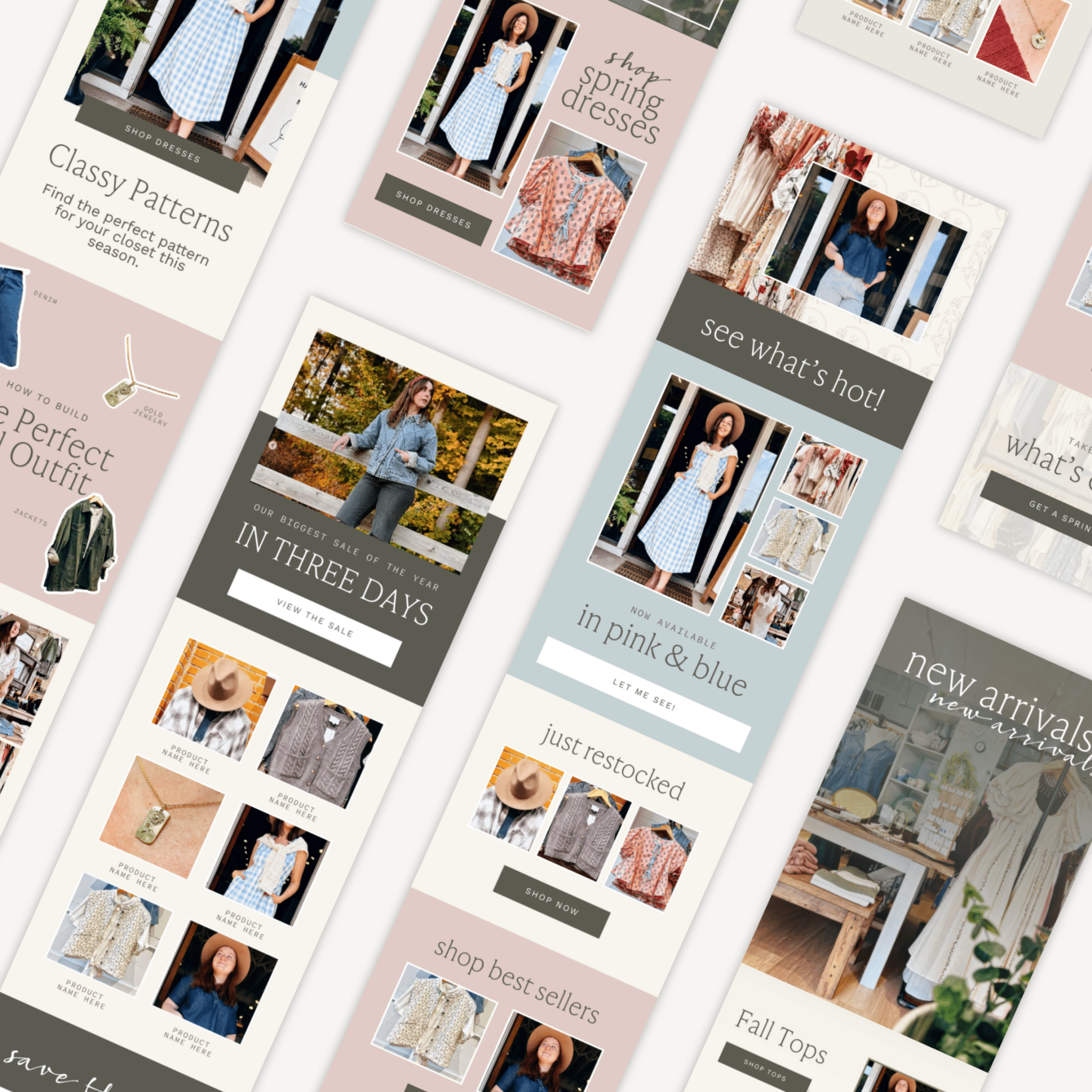 Canva email template and elements kit by simplylynnscreative showing colorful design elements and customizable email layout on screen.