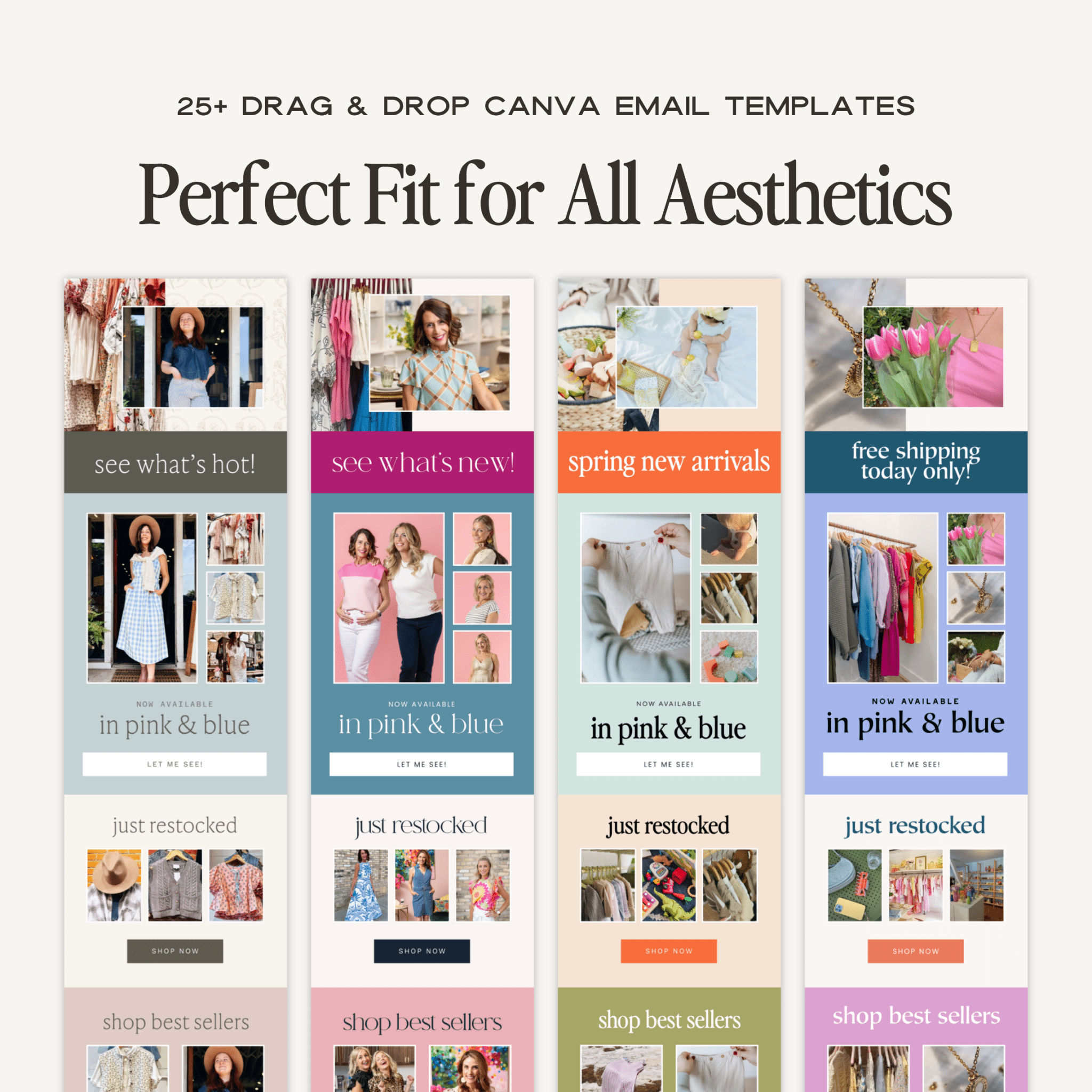Canva email template and elements kit by simplylynnscreative featuring customizable design components and graphics for email marketing