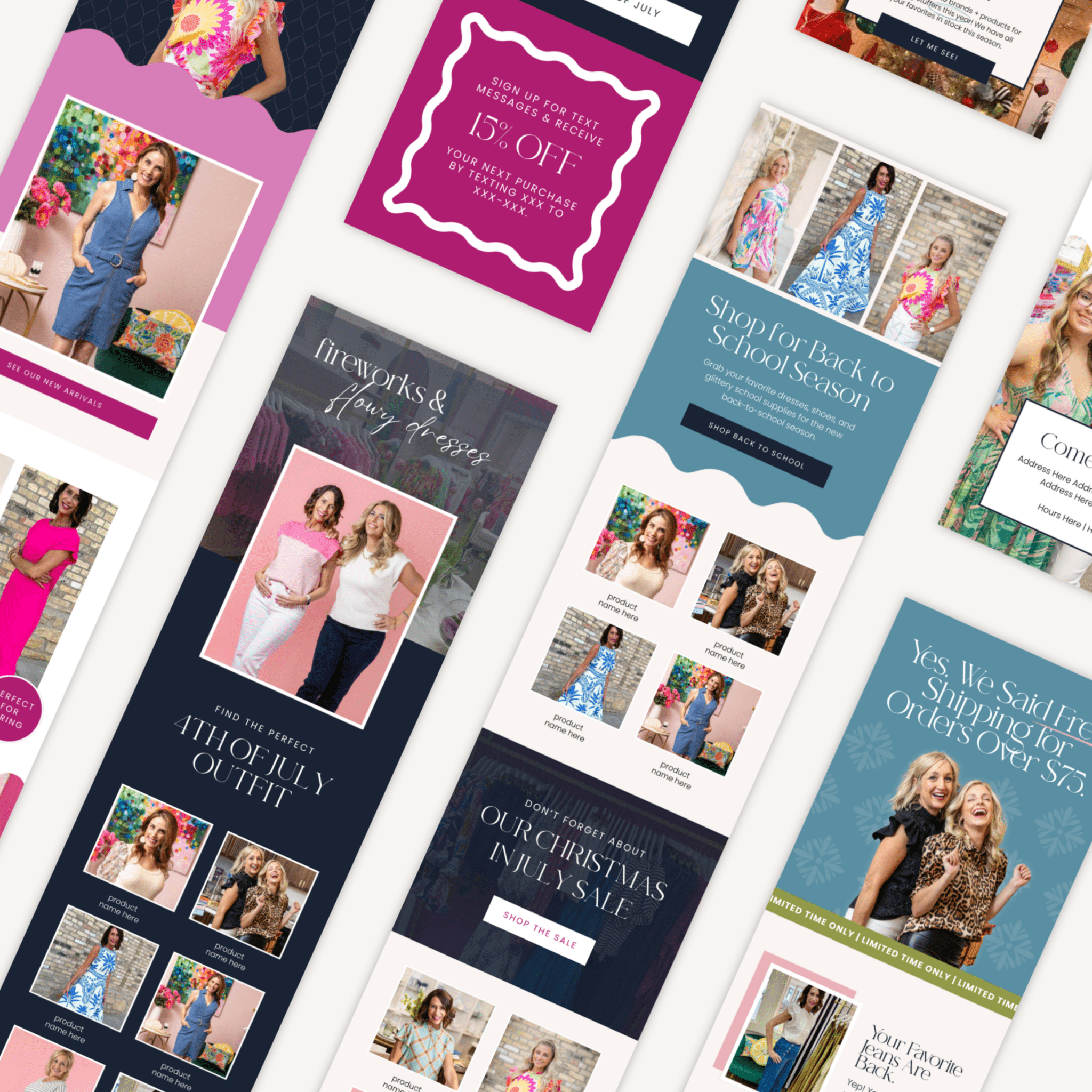 Canva email template and elements kit by simplylynnscreative with customizable design elements and layouts for professional email campaigns.