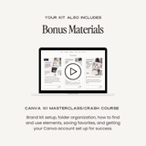 Canva social media template kit by simplylynnscreative featuring customizable designs for social media posts and stories.