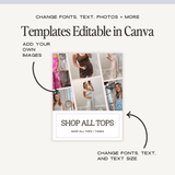 Canva social media template kit by simplylynnscreative featuring customizable designs for Instagram, Facebook, and Pinterest posts.