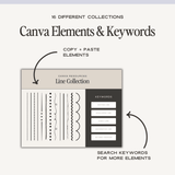 Canva email template and elements kit featuring a website banner design with vibrant colors and modern layout by simplylynnscreative.