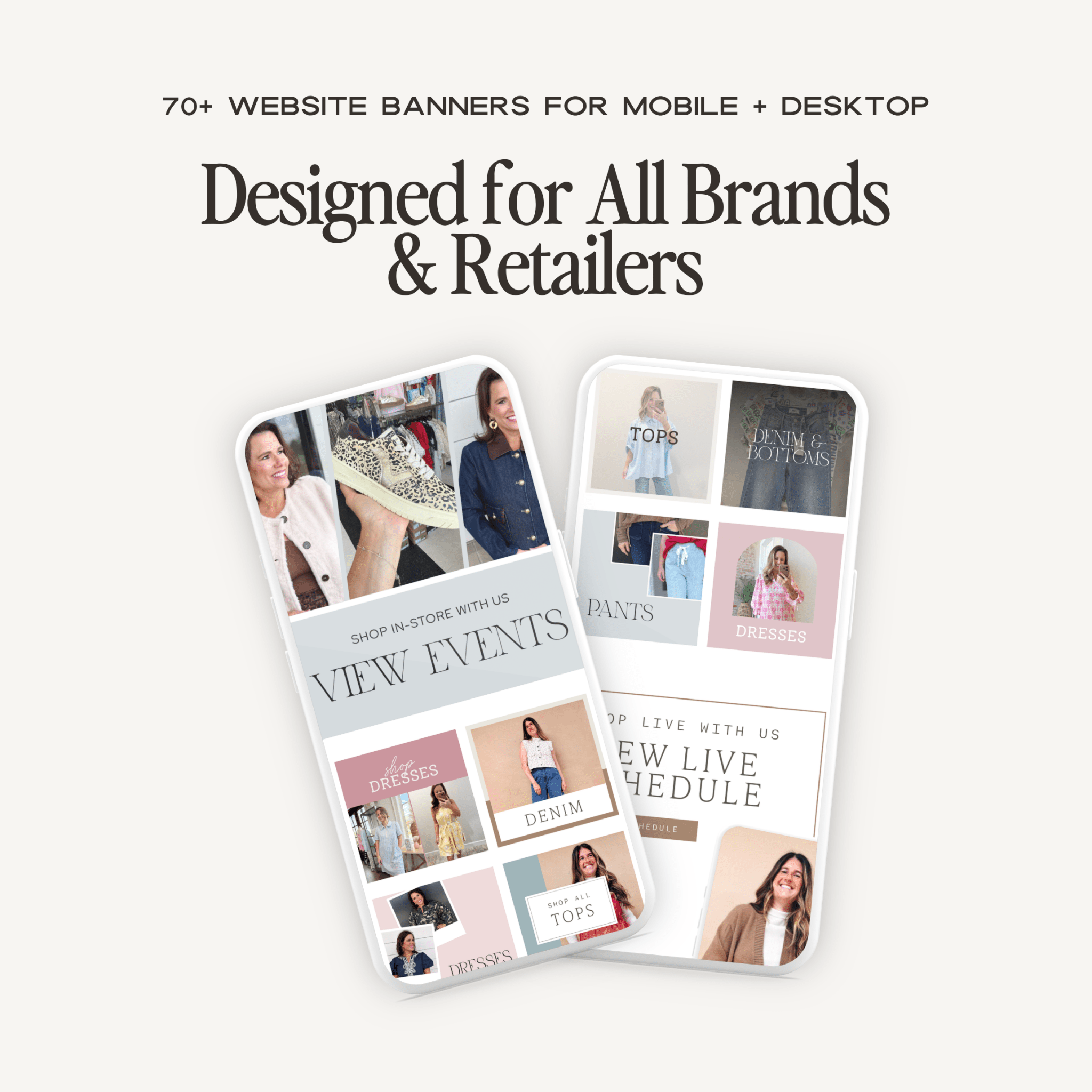 Canva website banner template kit by simplylynnscreative featuring customizable designs for online banners.