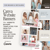 Custom Canva website banner template kit by simplylynnscreative with modern, vibrant designs for online branding and digital marketing