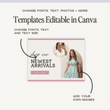 Canva website banner template kit by simplylynnscreative, featuring customizable design layouts for website headers and banners.