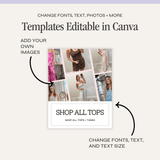Canva social media template kit by simplylynnscreative showing colorful customizable templates for social media posts.