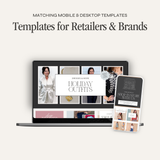 Canva website banner template kit by simplylynnscreative with various customizable banner designs on a digital screen.