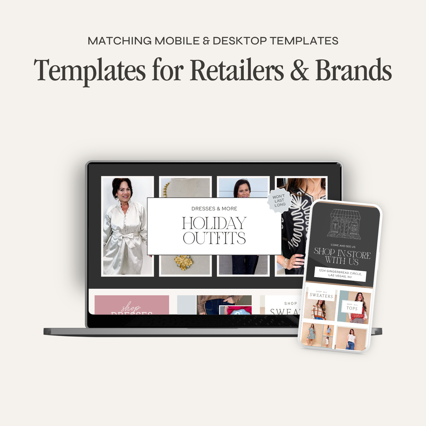 Canva website banner template kit by simplylynnscreative with various customizable banner designs on a digital screen.