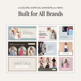 Canva website banner template kit by simplylynnscreative, featuring customizable digital banners on a clean background.