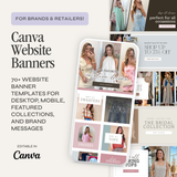 Canva website banner template kit by simplylynnscreative featuring customizable design layouts for online banners