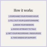 Power Hour with Cassidy session by simplylynnscreative, featuring a woman speaking into a microphone during a creative workshop.